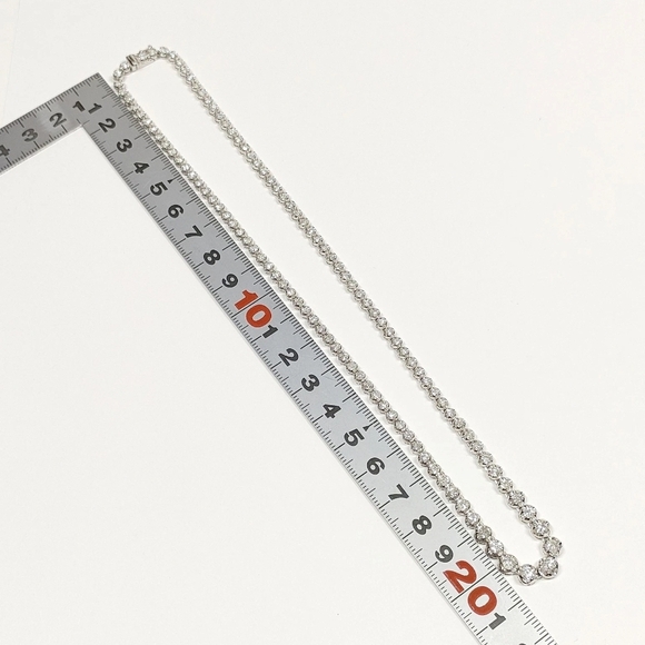 5 Carat Natural Diamond Necklace Platinum 850 Authentic Beautiful High Class - Picture 4 of 15